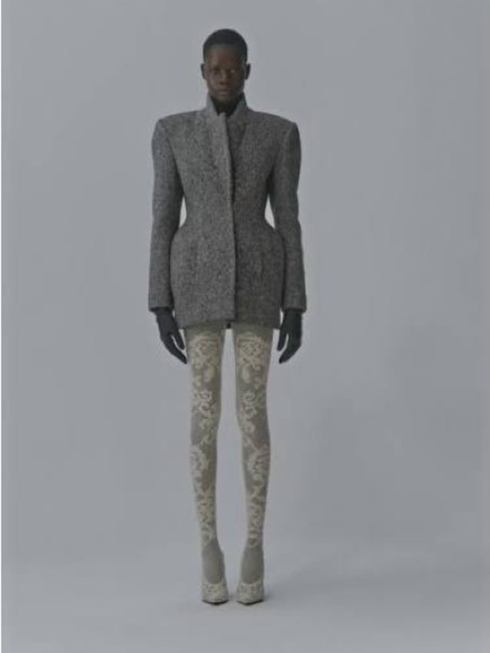 Magda Butrym Gray Structured Wool Blazer